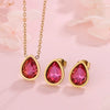 Simple Bow Stainless Steel Jewelry Set With Roman Medallion Irregular Love Pattern Electroplated For Women