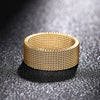 Simple Braided Unisex Stainless Steel Geometric Ring Electroplated Jewelry