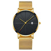 Simple Calendar Ultra-Thin Men'S Mesh Stainless Steel Strap Watch