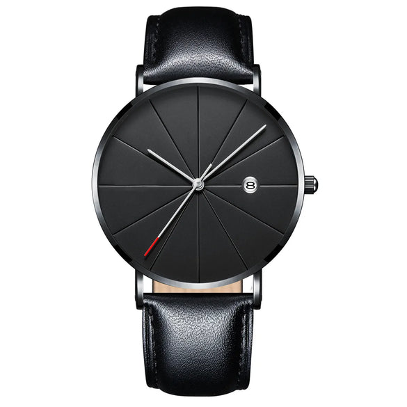 Simple Calendar Ultra-Thin Men'S Mesh Stainless Steel Strap Watch