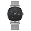 Simple Calendar Ultra-Thin Men'S Mesh Stainless Steel Strap Watch