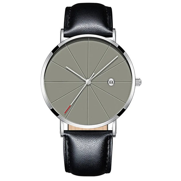 Simple Calendar Ultra-Thin Men'S Mesh Stainless Steel Strap Watch