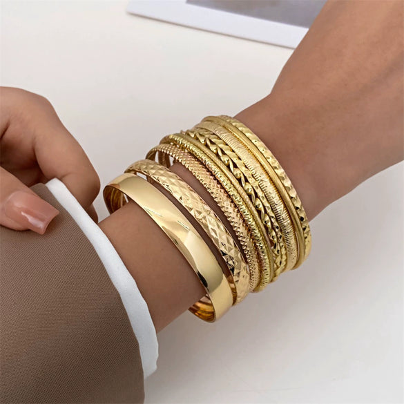Simple Chain Bracelet Fashion Mix And Match Hollow Jewelry Stacked Wind Crystal Alloy Electroplating Letters Numbers Text Unisex