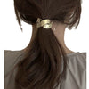 Simple Chic Geometric Brushed Alloy Hair Tie Handmade Metal Elastic Hair Band Hair Accessory For Women