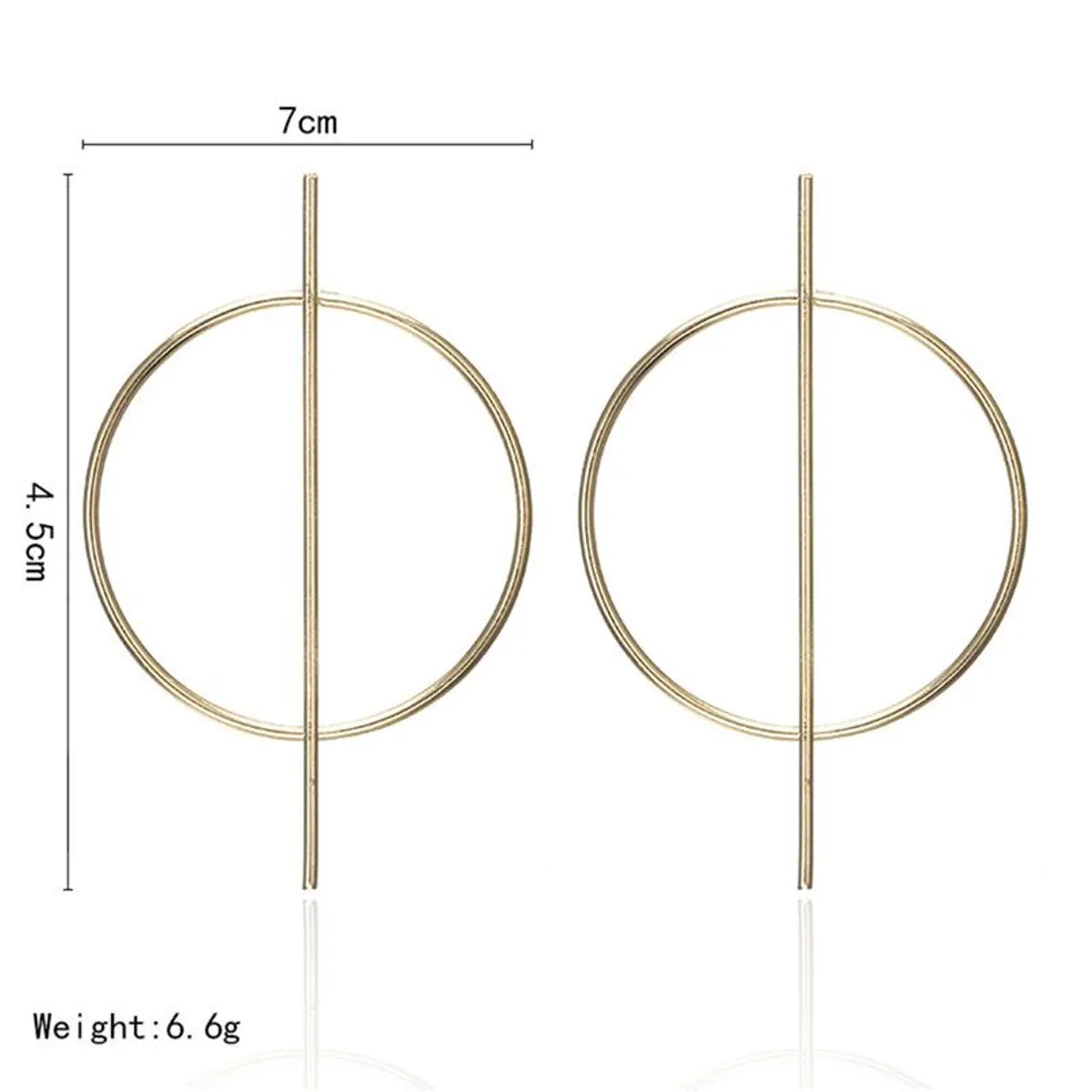 Simple Circle Hollow Long Earrings Nhpf141071