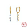 Simple Classic Hoop Earrings For Women Geometric Octagonal Star Lightning Shape Silver Electroplated