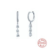 Simple Classic Hoop Earrings For Women Geometric Octagonal Star Lightning Shape Silver Electroplated