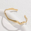 Simple Cold Style Niche Design Wavy Stainless Steel Electroplated Women's Bracelet