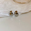 Simple Cold Style Niche High End Sense Women's Ear Studs With Real Gold Electroplated Silver Needles And Geometric Styling