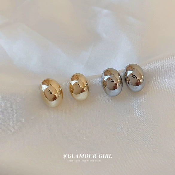 Simple Cold Style Niche High End Sense Women's Ear Studs With Real Gold Electroplated Silver Needles And Geometric Styling