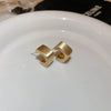 Simple Cold Style Niche High End Sense Women's Ear Studs With Real Gold Electroplated Silver Needles And Geometric Styling
