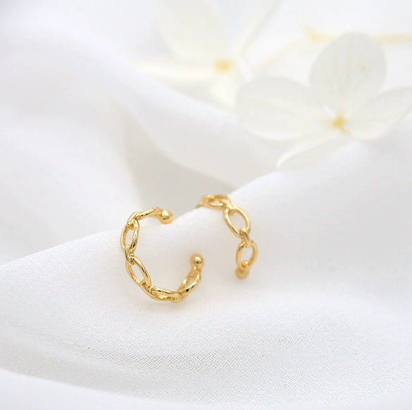 Simple Cold Style Ushaped Copper Ear Clip Earrings Without Ear Holes Electroplated