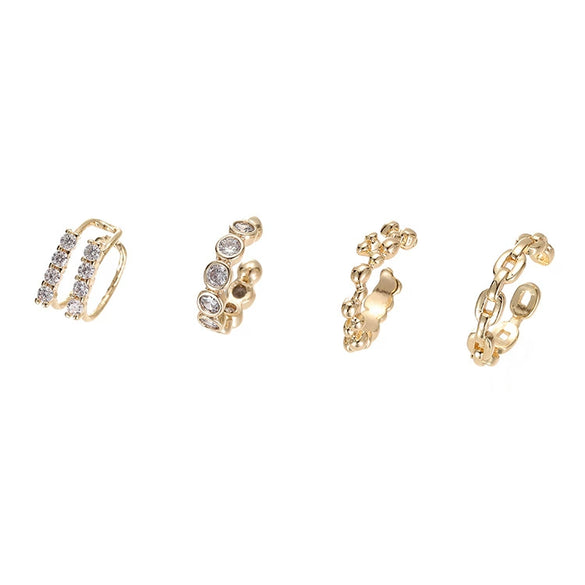 Simple Cold Style Ushaped Copper Ear Clip Earrings Without Ear Holes Electroplated