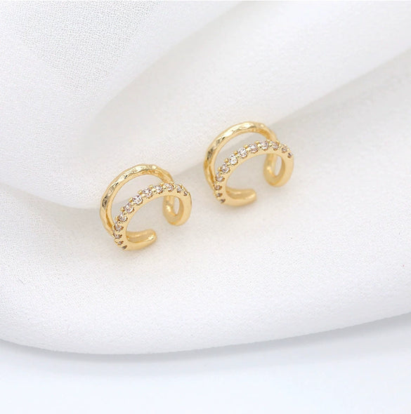 Simple Cold Style Ushaped Copper Ear Clip Earrings Without Ear Holes Electroplated