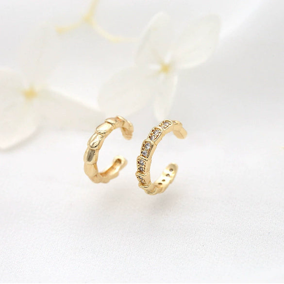Simple Cold Style Ushaped Copper Ear Clip Earrings Without Ear Holes Electroplated