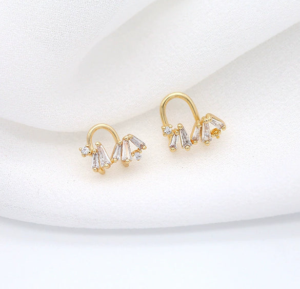 Simple Cold Style Ushaped Copper Ear Clip Earrings Without Ear Holes Electroplated