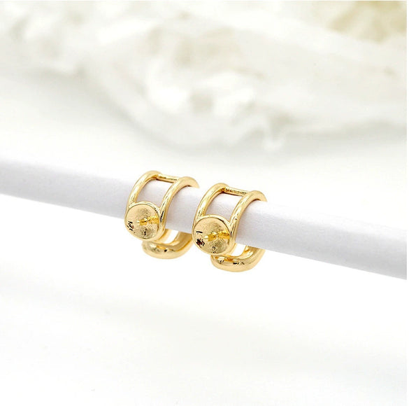 Simple Cold Style Ushaped Copper Ear Clip Earrings Without Ear Holes Electroplated