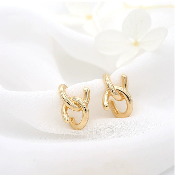 Simple Cold Style Ushaped Copper Ear Clip Earrings Without Ear Holes Electroplated