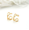 Simple Cold Style Ushaped Copper Ear Clip Earrings Without Ear Holes Electroplated