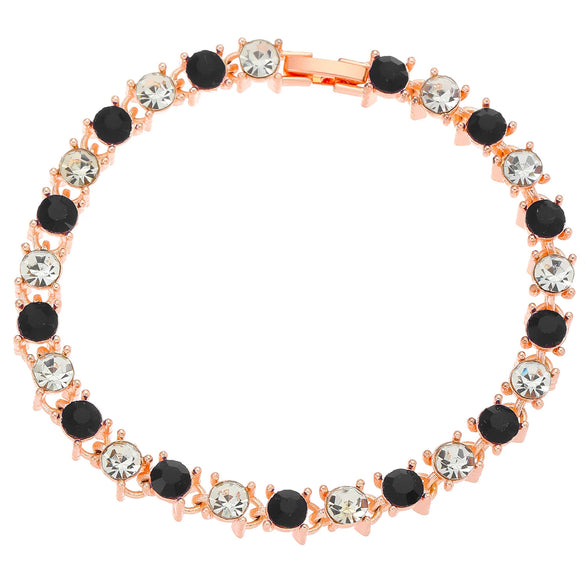 Simple Colorful Zircon Women's Bracelet Alloy Electroplating Light Luxury Allmatch Highend Accessory