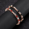 Simple Colorful Zircon Women's Bracelet Alloy Electroplating Light Luxury Allmatch Highend Accessory