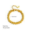 Simple Contrast Color Titanium Steel Circle Beaded Woven Retro Personality All Match Women's Bracelet With Electroplating