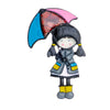 Simple Creative Cute Cartoon Little Girl Umbrella Badge Alloy Decorative Brooch With Oil Dropping Treatment