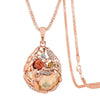 Simple Crystal Wheat Ear Necklace Women Alloy Corn Chain Long Sweater Chain Fashion Versatile Pendant Accessory