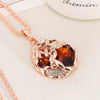 Simple Crystal Wheat Ear Necklace Women Alloy Corn Chain Long Sweater Chain Fashion Versatile Pendant Accessory