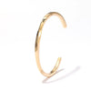 Simple Cshaped Curved Opening Adjustable Couple Bracelet Titanium Steel Electroplating Minimalist Geometric
