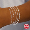 Simple Daily Wear S925 Sterling Silver Paper Clip Chain Unisex Diy Bracelet With Geometric Design And Electroplating