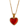 Simple Design Stainless Steel Heart Pendant Necklace For Women With Electroplating Treatment And Ochain