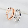 Simple Diamond Polished Titanium Steel Ring For Women With Minimalist Fashion Personality Style Jewelry