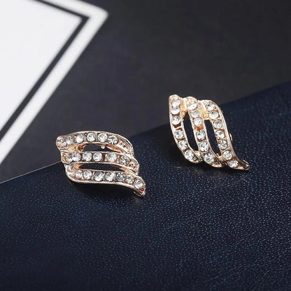 Simple Rhinestone Stud Earrings Nhpf147218