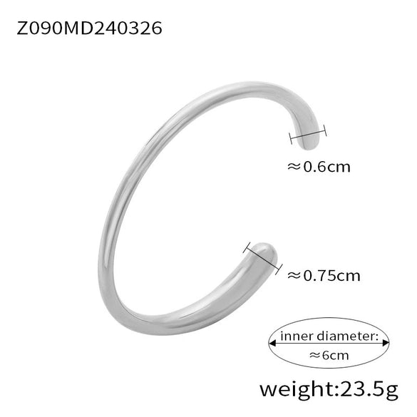 Simple Diamondencrusted Crown Hollow Women's Bracelet Titanium Steel 18K Real Gold Plated Geometric Style Electroplated