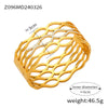 Simple Diamondencrusted Crown Hollow Women's Bracelet Titanium Steel 18K Real Gold Plated Geometric Style Electroplated