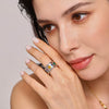 Simple Distinctive Love Design Sense Wide Face Ring In Titanium Steel With Gold Plated Electroplating And Geometric Style