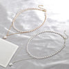 Simple Double Layer Pearl O Chain Necklace For Women Alloy Material With Electroplating Treatment Geometric Styling