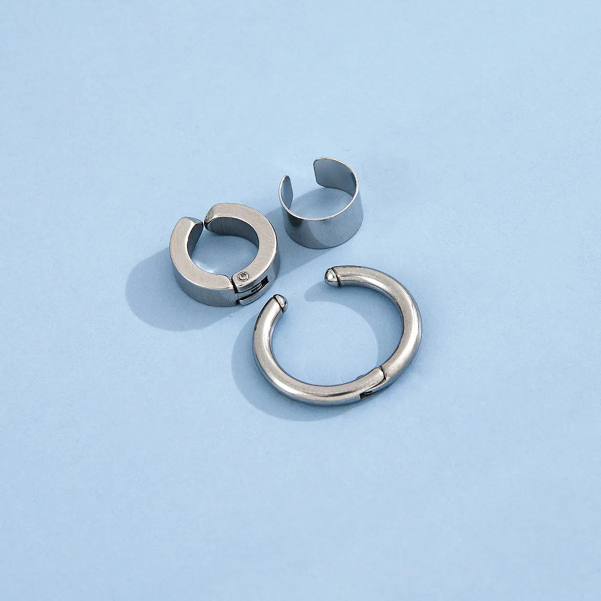 Simple Ear Clip Without Pierced Stainless Steel Ear Bone Clip Three Sets