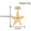 Lady Fashion Ethnic Style Starfish Plating Inlaid Shell Alloy No Inlaid Earrings
