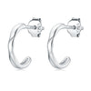 Simple Earrings 925 Sterling Silver Heart Shape Gold Plated