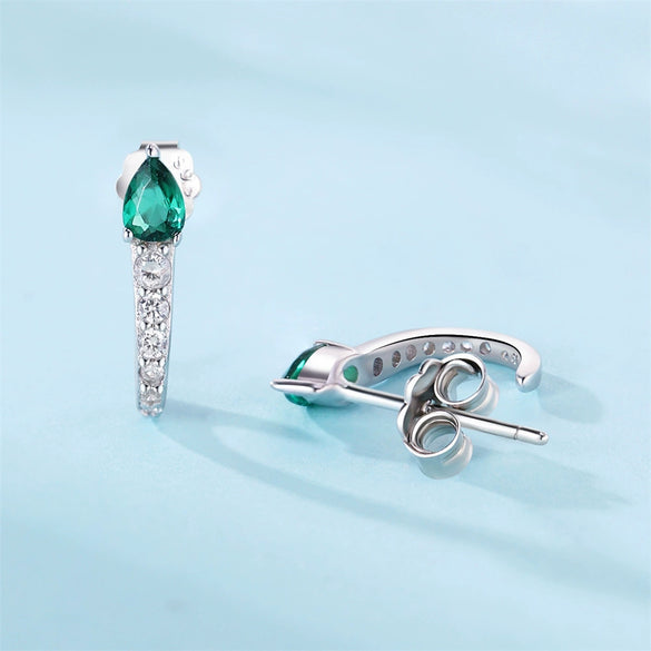 Simple Earrings 925 Sterling Silver Heart Shape Gold Plated