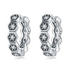 Simple Earrings 925 Sterling Silver Heart Shape Gold Plated