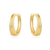 Simple Earrings 925 Sterling Silver Heart Shape Gold Plated