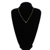 Simple Electroplated Alloy Heart Pendant Short Necklace With Cross Chain For Women