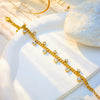 Simple Elegant All Match Irregular Round Diamond Chain Titanium Steel Jewelry Bracelet With Geometric Pattern And Electroplating