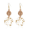 Simple Elegant Alloy Hollow Star And Heart Asymmetric Stud And Long Earrings With Electroplated Finish For Women