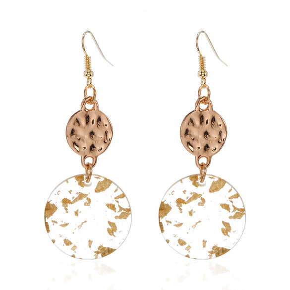 Simple Elegant Alloy Hollow Star And Heart Asymmetric Stud And Long Earrings With Electroplated Finish For Women