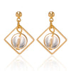 Simple Elegant Alloy Hollow Star And Heart Asymmetric Stud And Long Earrings With Electroplated Finish For Women