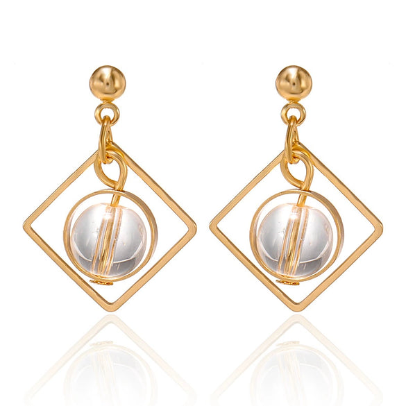 Simple Elegant Alloy Hollow Star And Heart Asymmetric Stud And Long Earrings With Electroplated Finish For Women